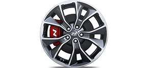 19 inch alloy wheel of i30N performance package.