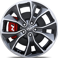 19 inch alloy wheel of i30N performance package.