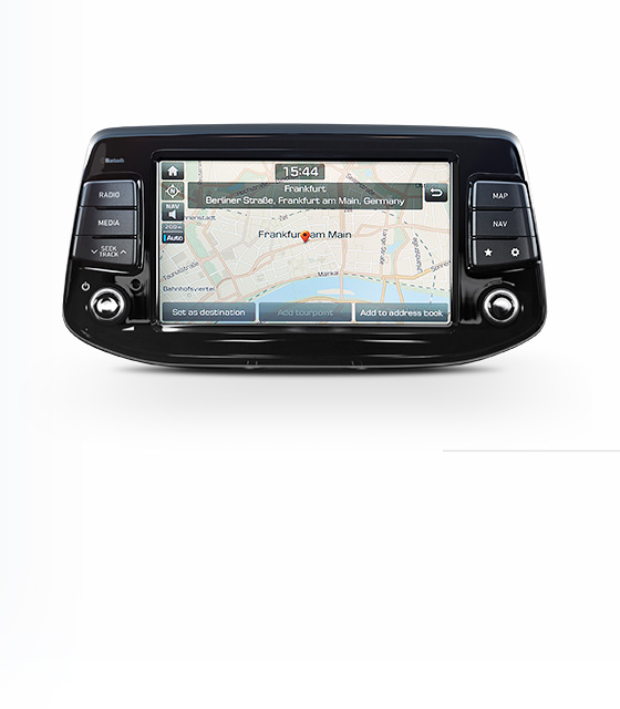 Closer view of navigation system.